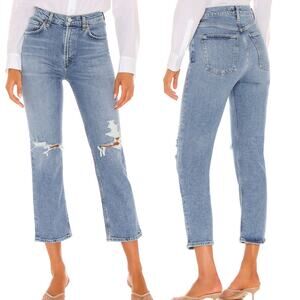 AGOLDE Wilder Mid Rise Straight Jeans in Whiplash Size 26
